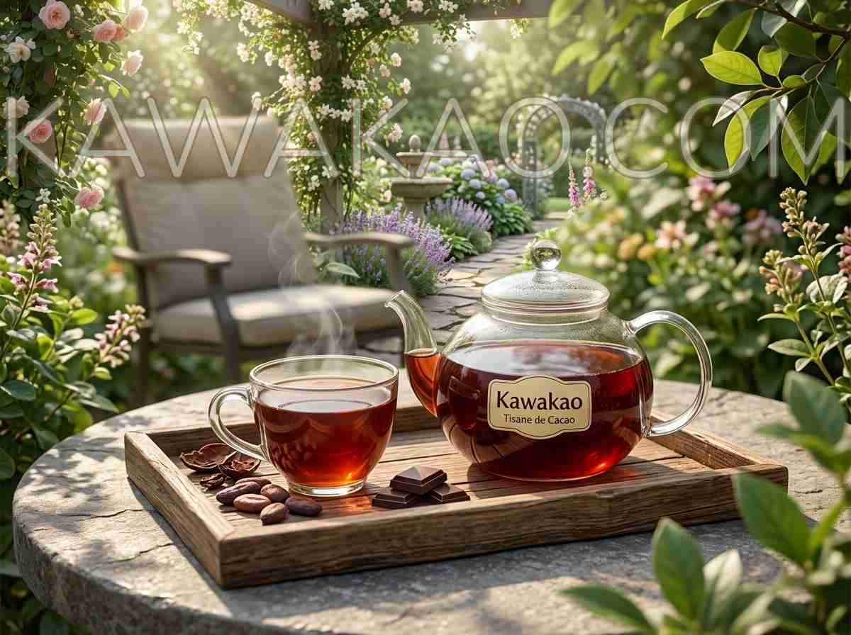 Tisane de cacao le soir